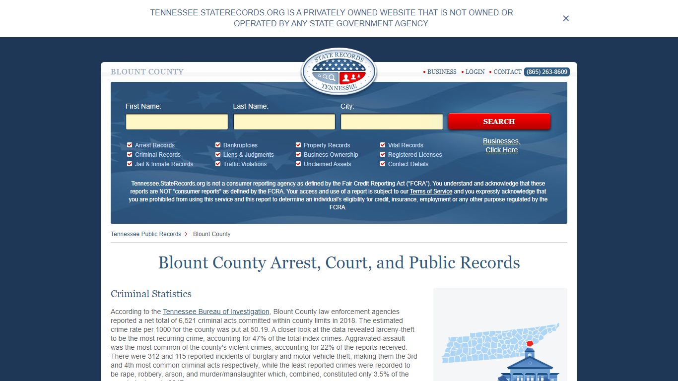 Blount County Arrest, Court, and Public Records